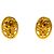 Orecchini a clip in metallo dorato Chanel Coco Mark D'oro