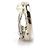 Orecchini a clip in metallo argento Chanel Coco Mark - vista 2