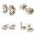 Orecchini a clip in metallo argento Chanel Coco Mark - vista 3