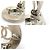 Orecchini a clip in metallo argento Chanel Coco Mark - vista 5