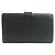 Billetera bifold de piel de ternera granulada negra Chanel Negro