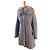 Claudie Pierlot Abrigo gris con cuello de piel