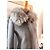 Claudie Pierlot Abrigo gris con cuello de piel - vista 2