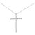 Autre Marque Collana con croce di diamante in oro bianco Au750 Argento