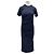 Vestido drapeado de algodón azul marino Frame Denim S