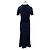 Vestido drapeado de algodón azul marino Frame Denim S - vista 2
