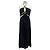 Autre Marque Schwarzes langes Bustierkleid mit Nackenband