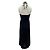 Autre Marque Schwarzes langes Bustierkleid mit Nackenband - Ansicht 2