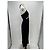 Autre Marque Schwarzes langes Bustierkleid mit Nackenband - Ansicht 3