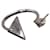 Pendientes de plata con símbolo triangular de Prada Blanco  - vista 7