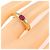 Anello Ellipse Cartier in oro giallo 18K e rubino - vista 5