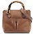 Bamboo Borsa mini in suede marrone Gucci con bambù