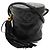 Vanity Custodia per trucco in pelle di agnello trapuntata nera Chanel con frange Nero