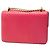 Prada Rosa Morbido Pelle Chevron Impunture Turn Lock Catena Crossbody - vista 2