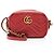 Borsa a tracolla mini GG Marmont in pelle Matelassé Gucci Rosso