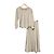 Autre Marque Mila Owen Set Top a Maniche Lunghe Gonna Lunga Beige