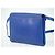 Céline Borsa a spalla in pelle con logo circolare Celine Blu - vista 2