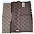 Sciarpa reversibile Gucci GG in lana marrone e beige Marrone scuro - vista 5