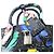 Borsa Louis Vuitton City Steamer Mini Splash 2 in 1 Nero Multicolore - vista 10