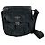 Bolso de hombro de nylon negro con placa de logo triangular Prada