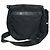 Bolso de hombro de nylon negro con placa de logo triangular Prada - vista 2