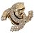 CHANEL  chiusura originale CC turnlock Bianco D'oro