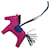 Porte-clés Hermès Rodeo MM Rose Bleu Violet  - vue 1