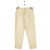 Maison Ullens Pantalones rectos de cuero ecru