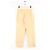 Maison Ullens Pantalones Rectos de Cuero Beige - vista 3