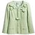 Giacca in tweed bouclé verde menta con zip e applicazioni Chanel 04C FR 42 Verde chiaro