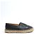 Espadrilles in Pelle Nera Chanel EU37 CC Nero su Nero Scarpe Flat UK4 US6.5