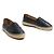 Espadrilles in Pelle Nera Chanel EU37 CC Nero su Nero Scarpe Flat UK4 US6.5 - vista 3