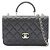 Borsa a Spalla Chanel Trendy CC con Manico Superiore Nero