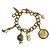 Dolce & Gabbana Raro lindo bracelete DOLCE&GABBANA dourado com globo e outros charms