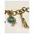 Dolce & Gabbana Raro lindo bracelete DOLCE&GABBANA dourado com globo e outros charms - vista 2