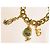 Dolce & Gabbana Raro lindo bracelete DOLCE&GABBANA dourado com globo e outros charms - vista 5