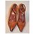 Sergio Rossi leather pumps with ankle strap brown size 37 IT - view 2