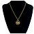 Collana pendente placcata in oro con logo Christian Dior D'oro