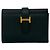 Hermès Bearn Epsom Leder Tri-Fold Geldbörse Schwarz