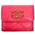 Cartera de cuero plegable Chanel Coco Mark en rosa