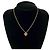 Collana Placcata Oro con Motivo a Cuore Logo Christian Dior D'oro