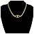 Collana choker Chanel Coco Mark in strass dorato e perle finte D'oro