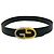 Cinturón de cuero con hebilla logo GG de Gucci Negro