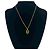Collana placcata oro con motivo logo Christian Dior D'oro