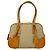 Prada Triangle Logo Canvas and Leather Tote Bag Beige