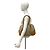 Prada Triangle Logo Canvas and Leather Tote Bag Beige - view 2