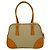 Prada Triangle Logo Canvas and Leather Tote Bag Beige - view 3