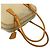 Prada Triangle Logo Canvas and Leather Tote Bag Beige - view 4