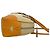 Prada Triangle Logo Canvas and Leather Tote Bag Beige - view 6