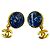 Orecchini GP in pietra marmorea Coco Mark di CHANEL Blu D'oro - vista 4